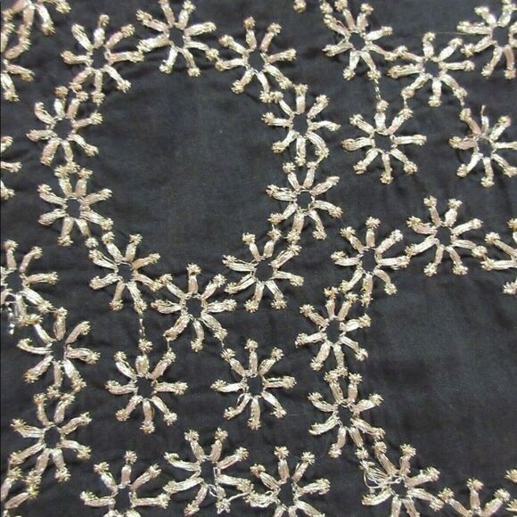 Anthropologie tank by HWR navy w/metallic threads Large - Picture 4 of 7